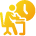 Human-centric AI video production process icon
