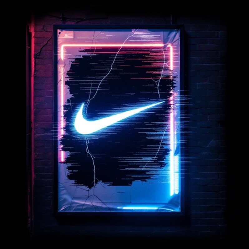 Nike logo example showing lack of copyright protection in pure AI generation